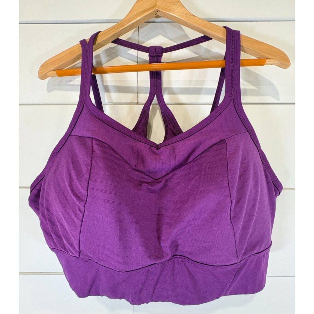 Tek Gear Sports Bra - Purple Light Support Size 2X